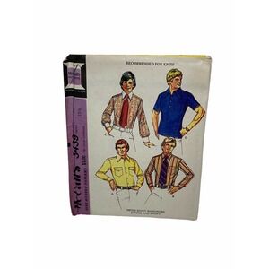 McCALL'S 3439 Vintage Sewing Pattern Men's Shirt Wardrobe Dress and Sport Sz 40